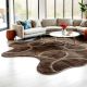 Handcrafted Brown Pattern Organic Modern Living Rug
